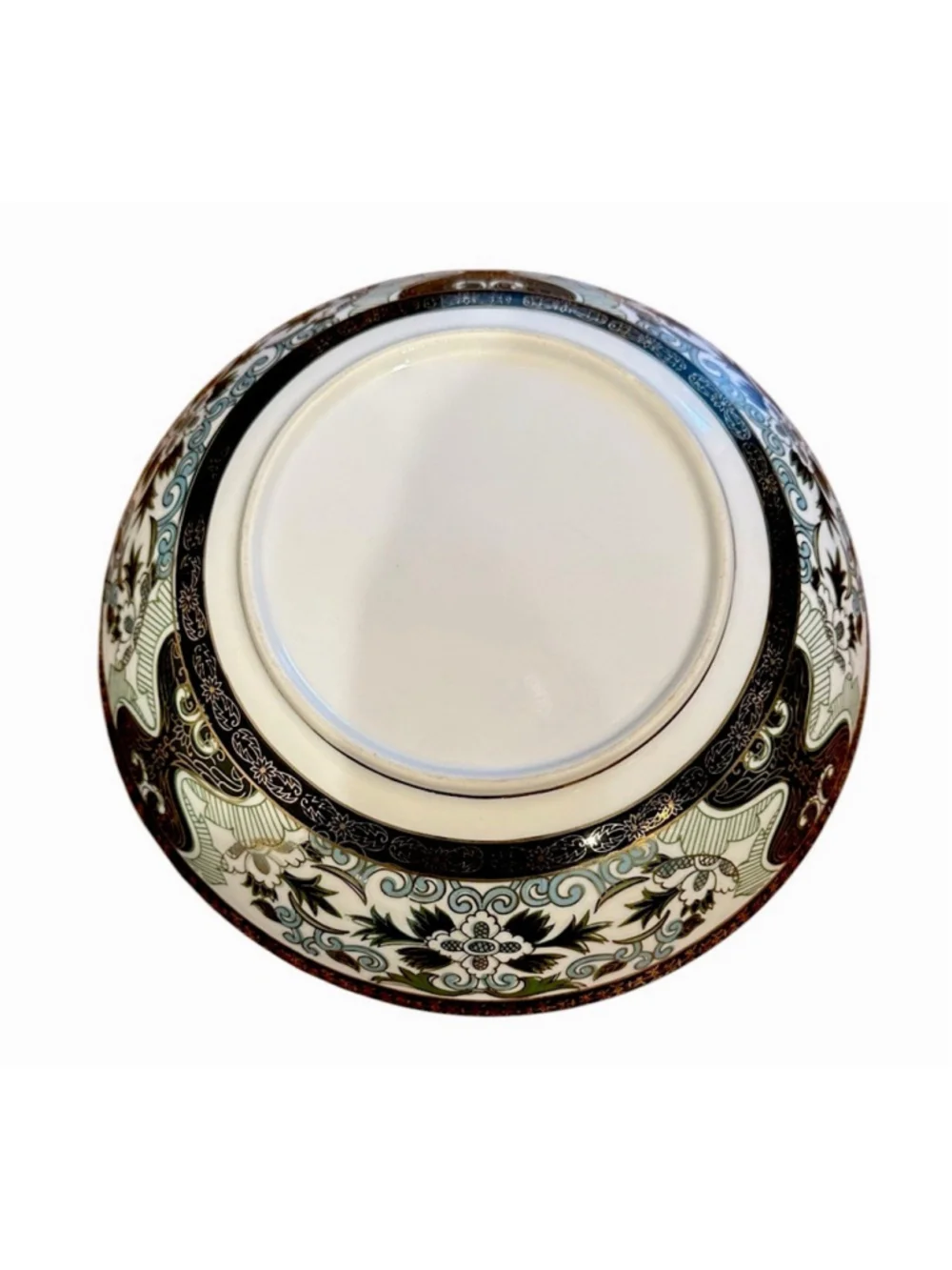 Vintage EW Japan Handpainted Bowl With Peacock And Ornate Gold Trim